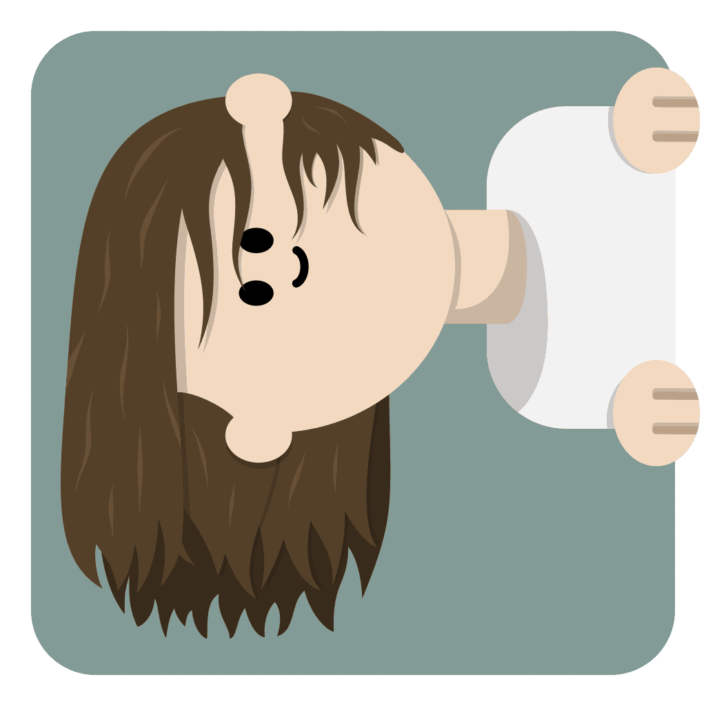 illustration of a character comming from the side of the frame